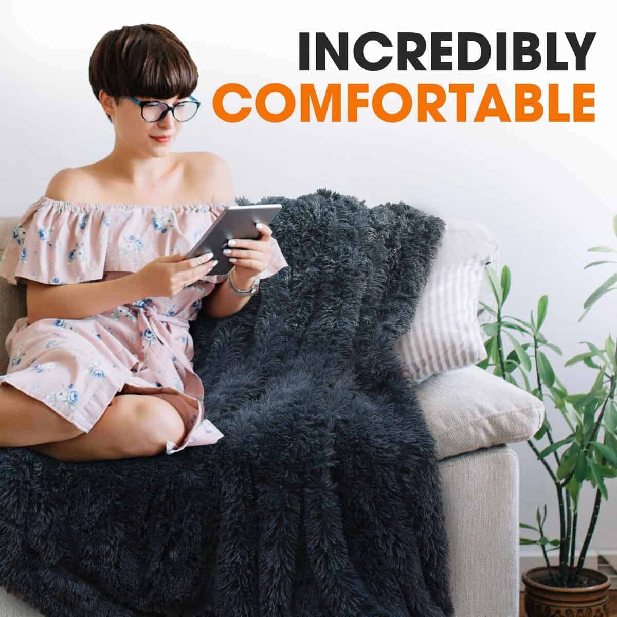 Manta de Lana Brace Collection - Manta Esponjosa de Pelo - Imagen 3