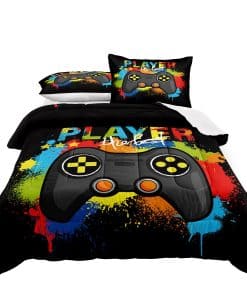 Juego de Edredón Iris Bedding Gamer Queen Size para Niños