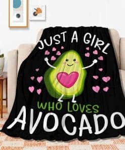 Manta de Aguacate 'Just Girl Loves Avocado' Suave y Ligera