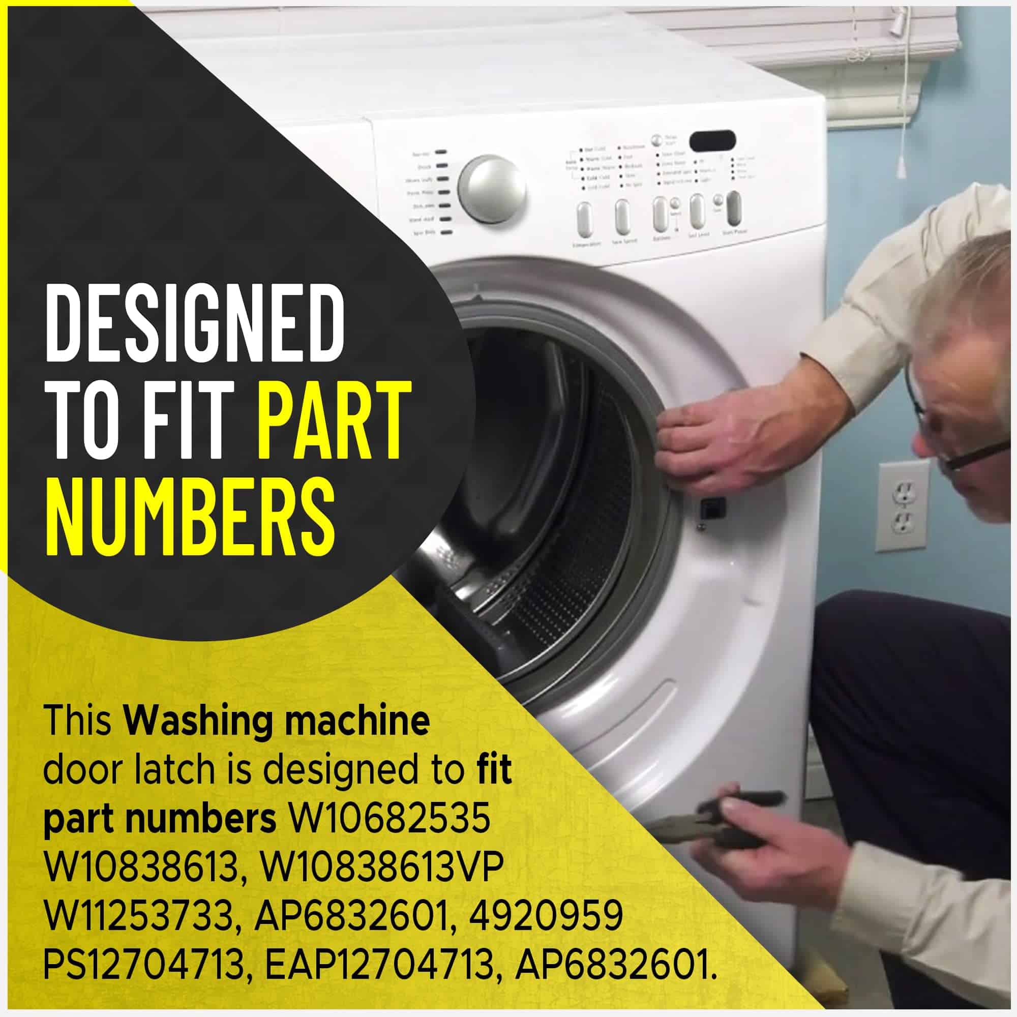 W11307244 Conjunto de cierre de tapa Reemplaza AP6832601 - Imagen 4