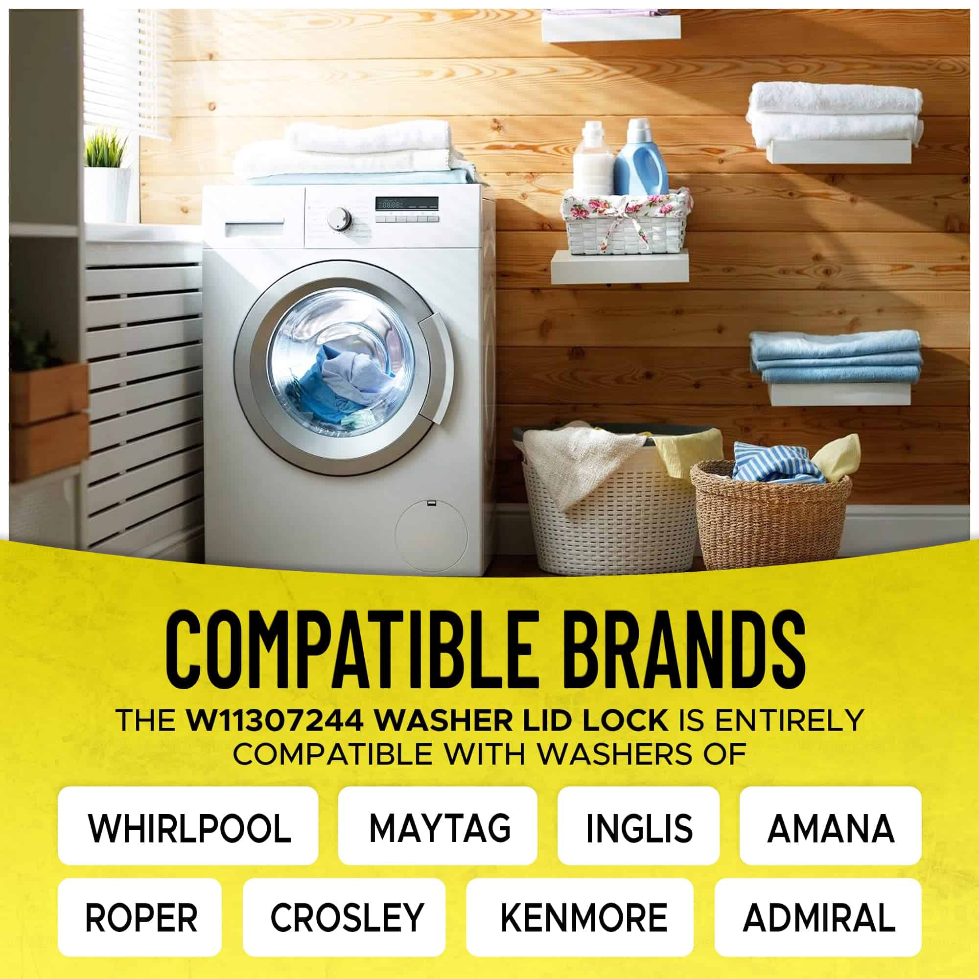 W11307244 Conjunto de cierre de tapa Reemplaza AP6832601 - Imagen 7