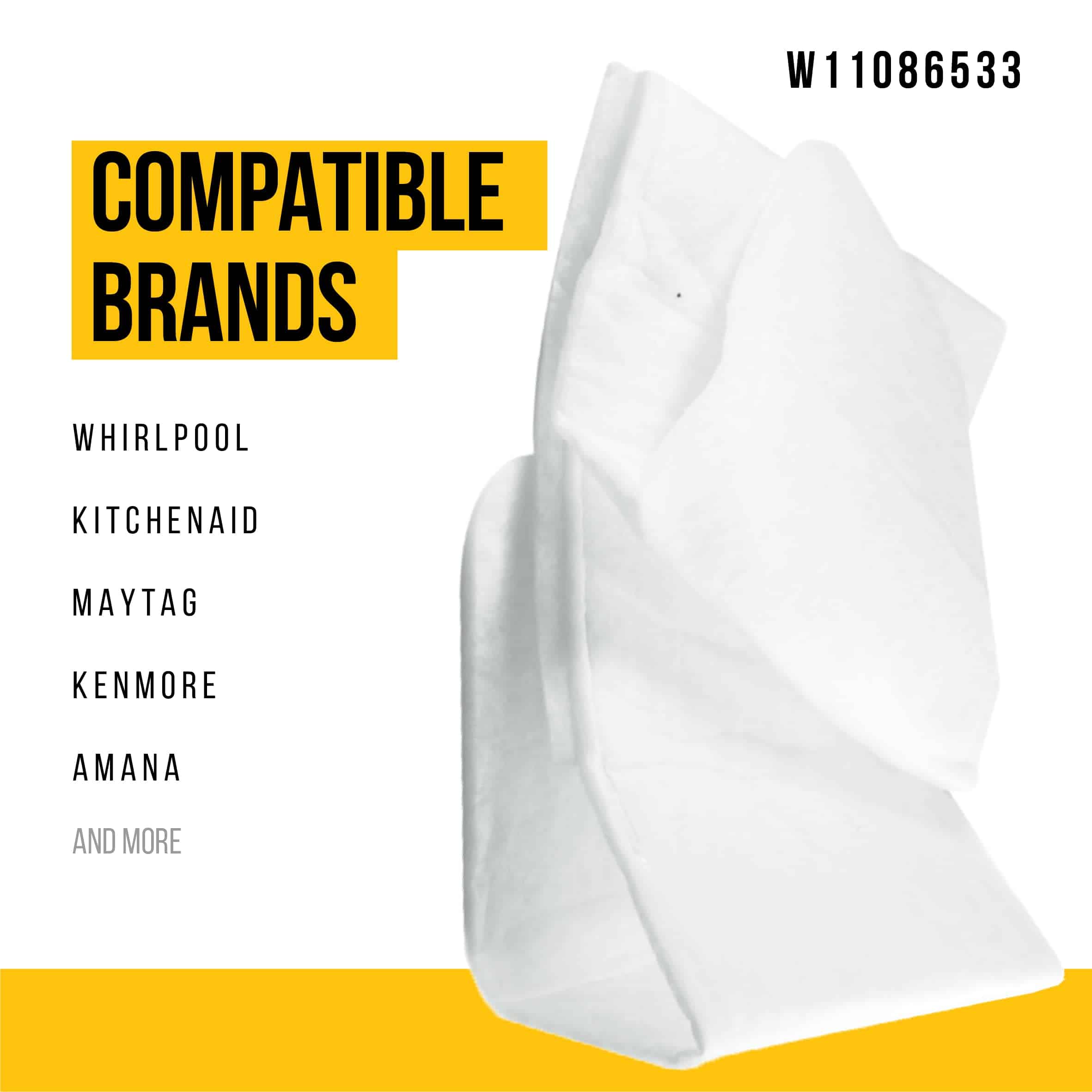 Aislamiento acústico mejorado para lavavajillas W11086533 - - Imagen 3