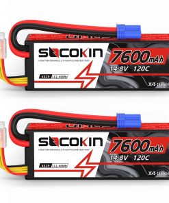 Batería Lipo Socokin 4S 7600mAh 14.8V 120C con Conector EC5