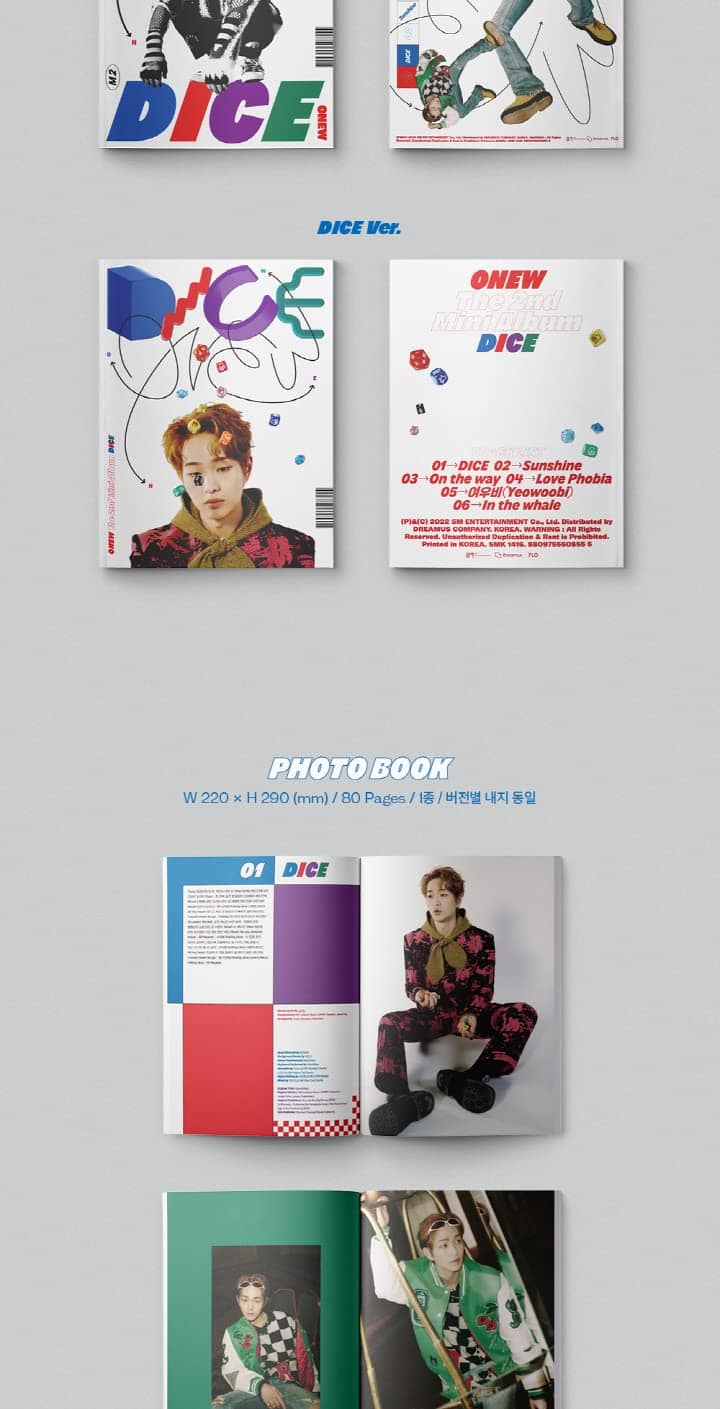 Set de 2 versiones del Mini Álbum de Fotos Shinee ONEW DICE - Imagen 4