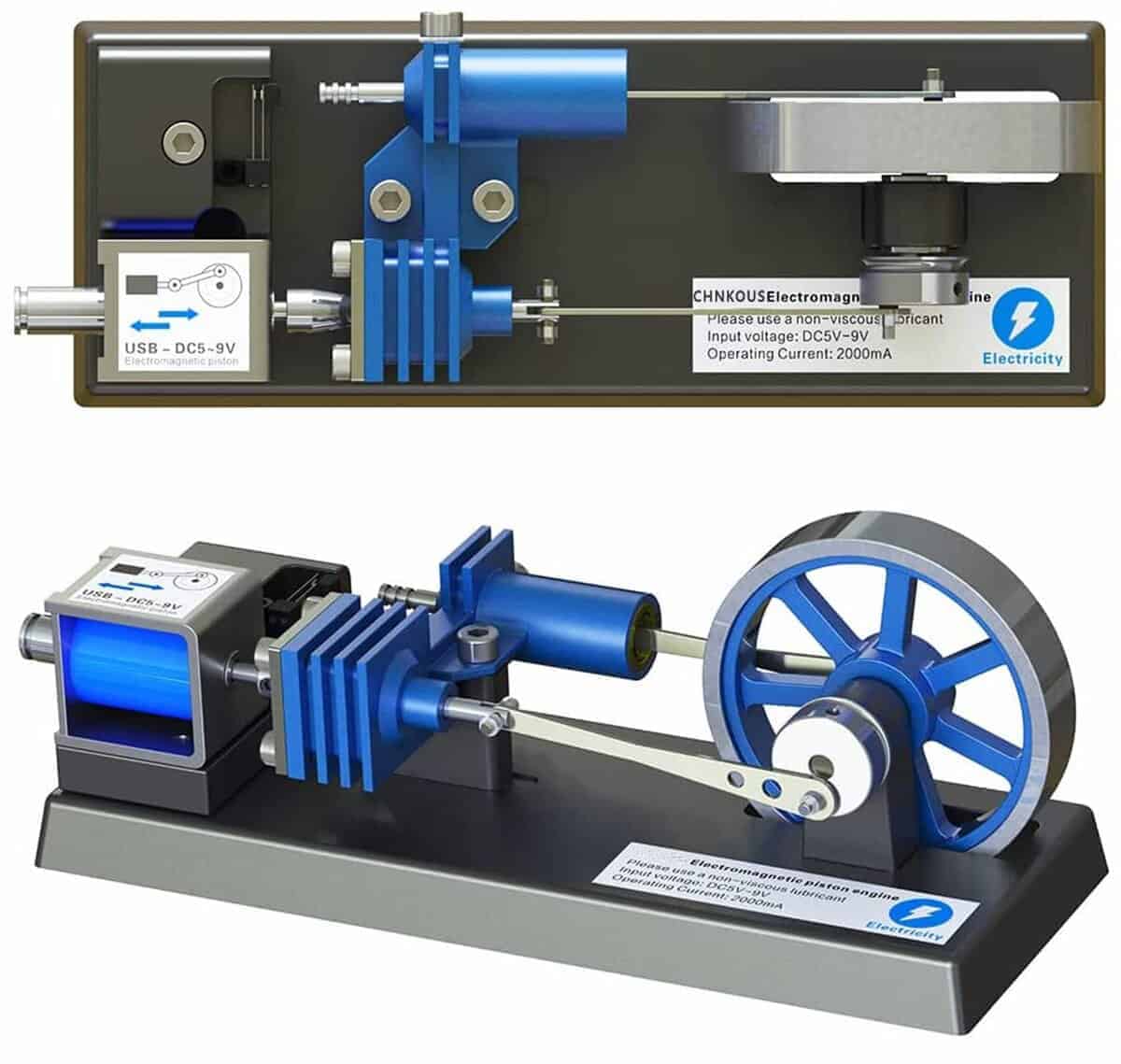 Modelo de motor de aire caliente Stirling de motor
