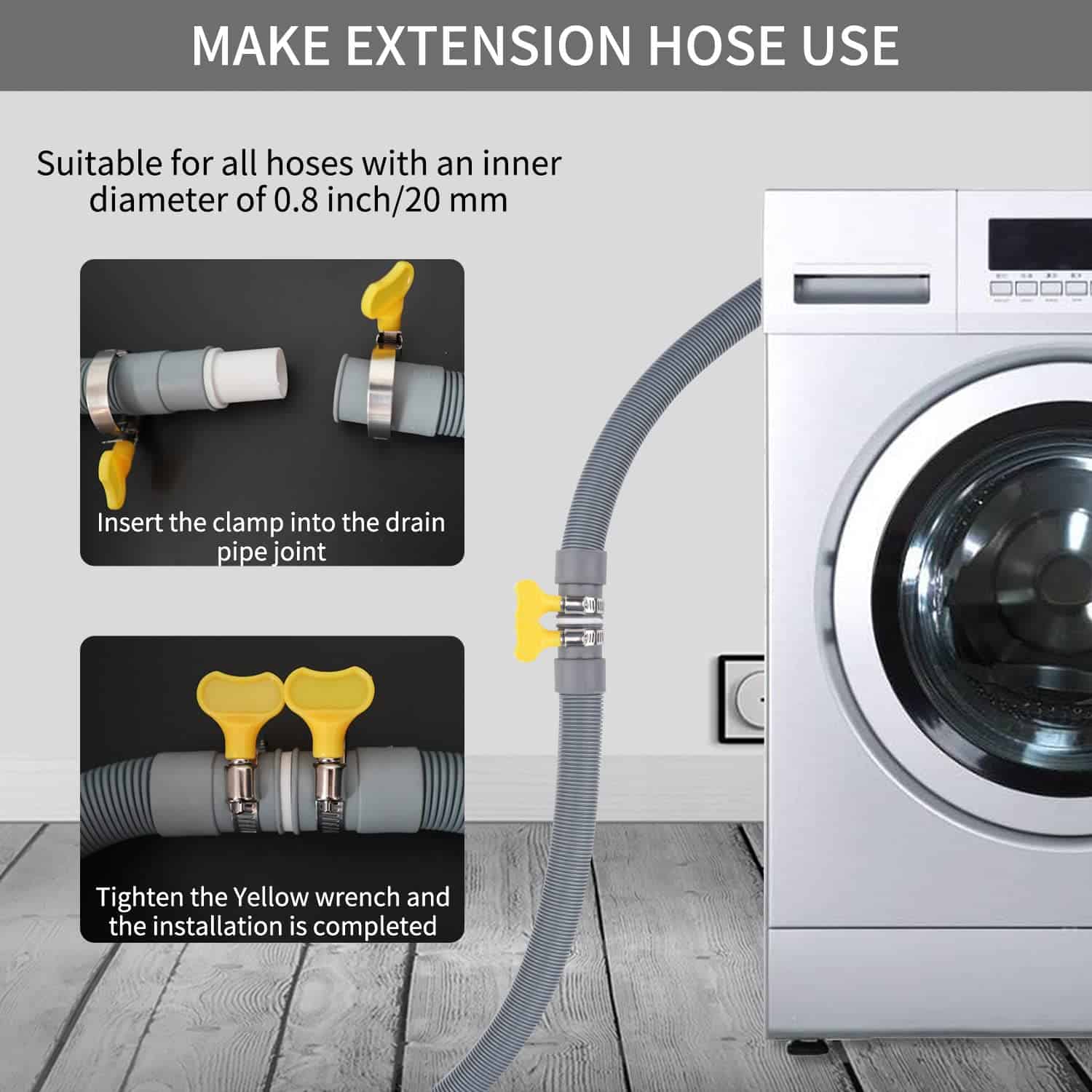 Manguera de desagüe para lavavajillas de 10 pies de largo - Imagen 6