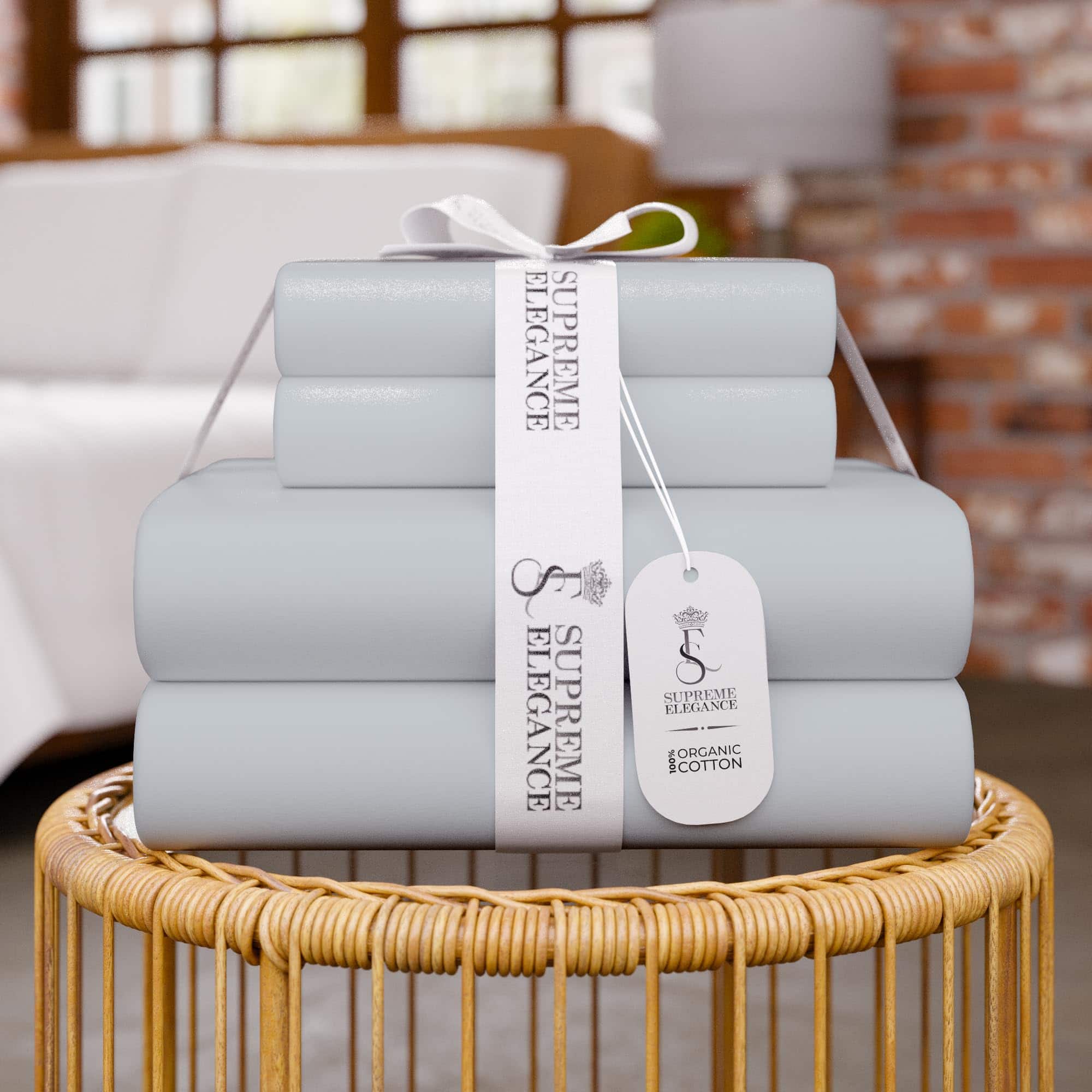 Juego de sábanas Twin 100% algodón SUPREME ELEGANCE, - Imagen 3