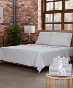 Juego de sábanas Twin 100% algodón SUPREME ELEGANCE,