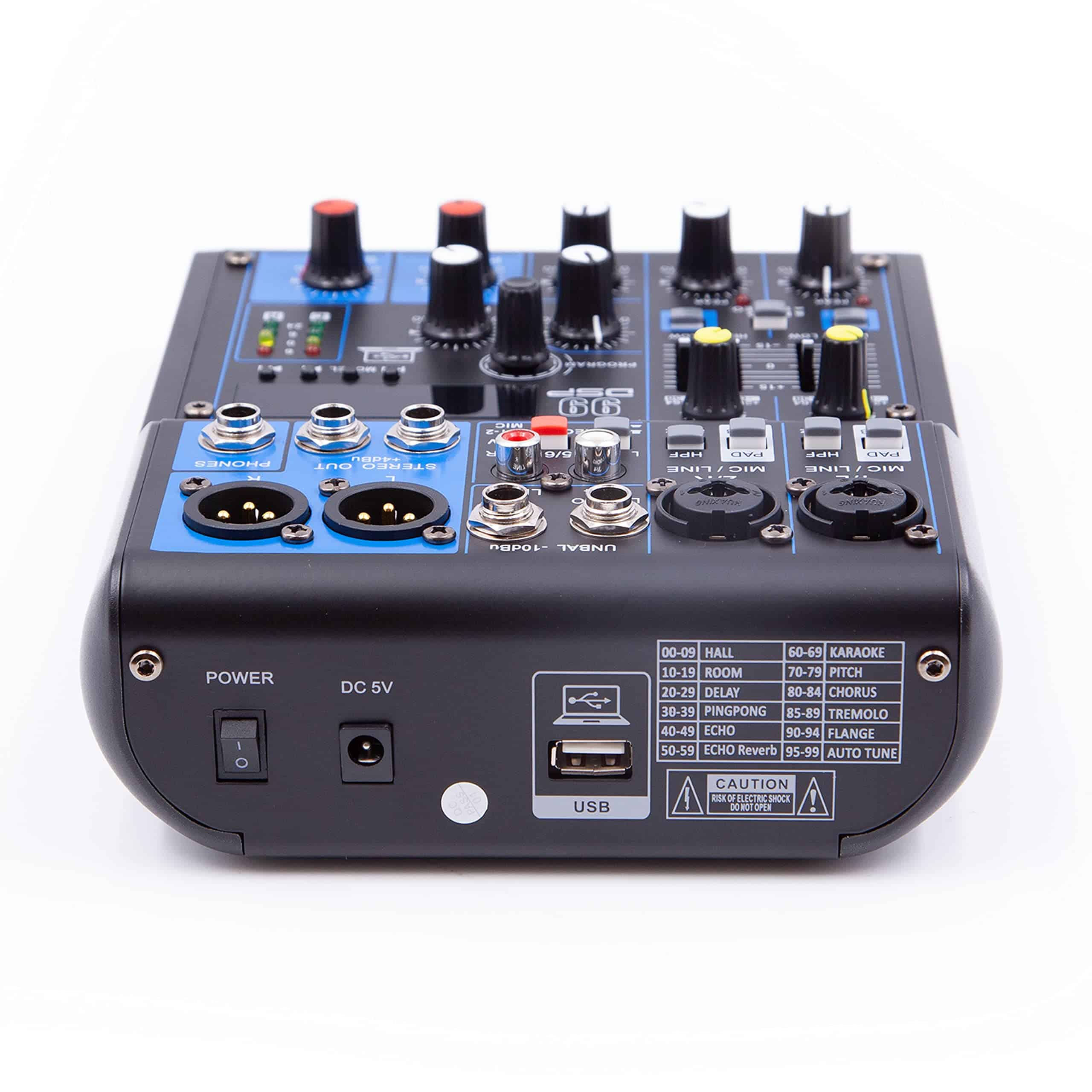 Mezcladora de Audio de 6 Canales EMB MX06BT 99 DSP con - Imagen 4