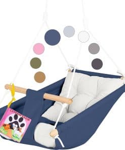 CaTeam - Columpio de Lona para Niños, Asiento -Azul