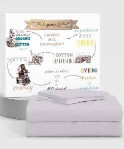 Juego de sábanas de tamaño King de mármol lila SUPREME