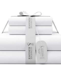 Juego de Sábanas 100% Algodón Twin Arctic White SUPREME