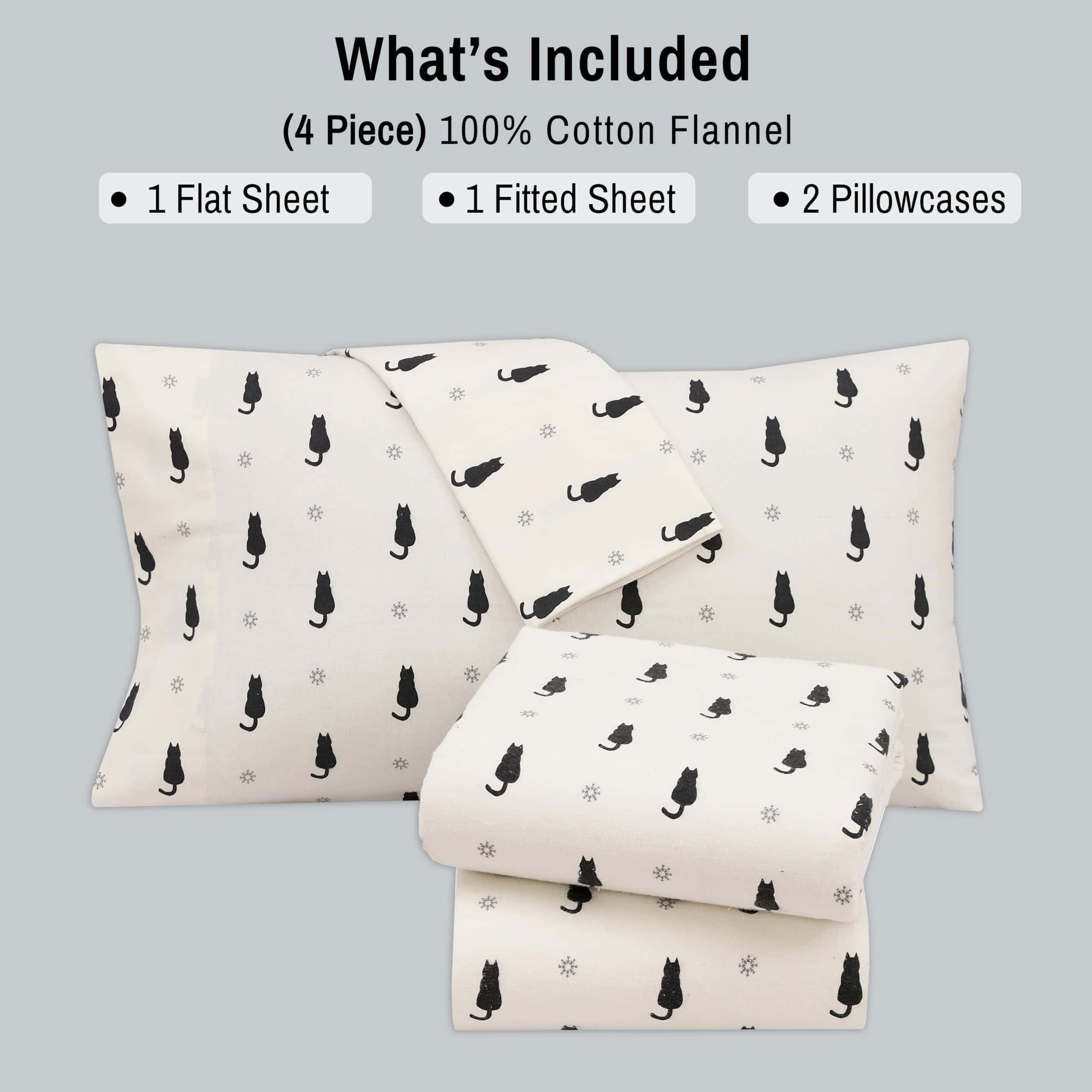 Juego de sábanas de franela RUVANTI tamaño -Negro - Imagen 8