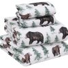 Juego de sábanas de franela RUVANTI Full -Oso y Árbol