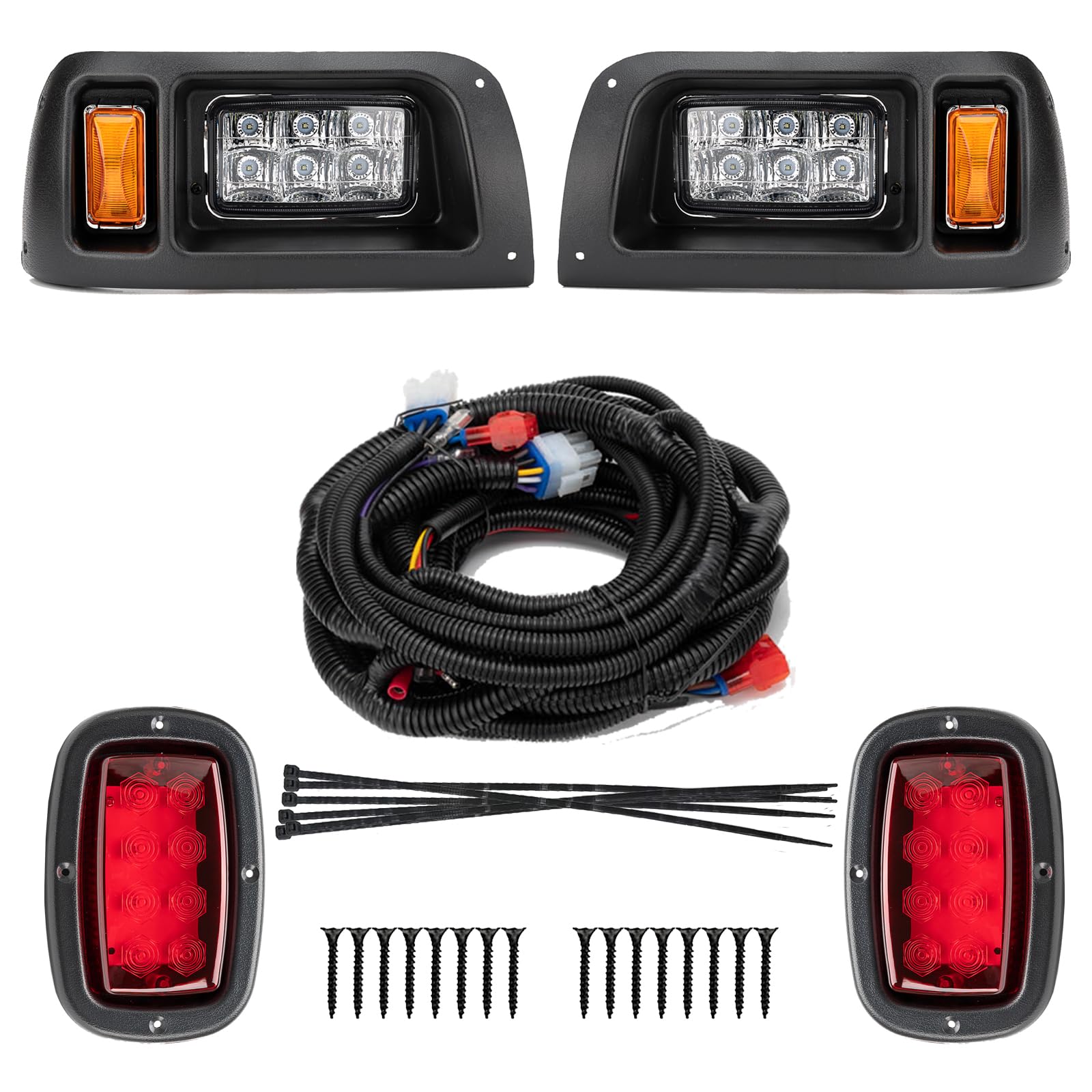 Kit de Faros y Luces Traseras MiKaFex Compatible con Carro