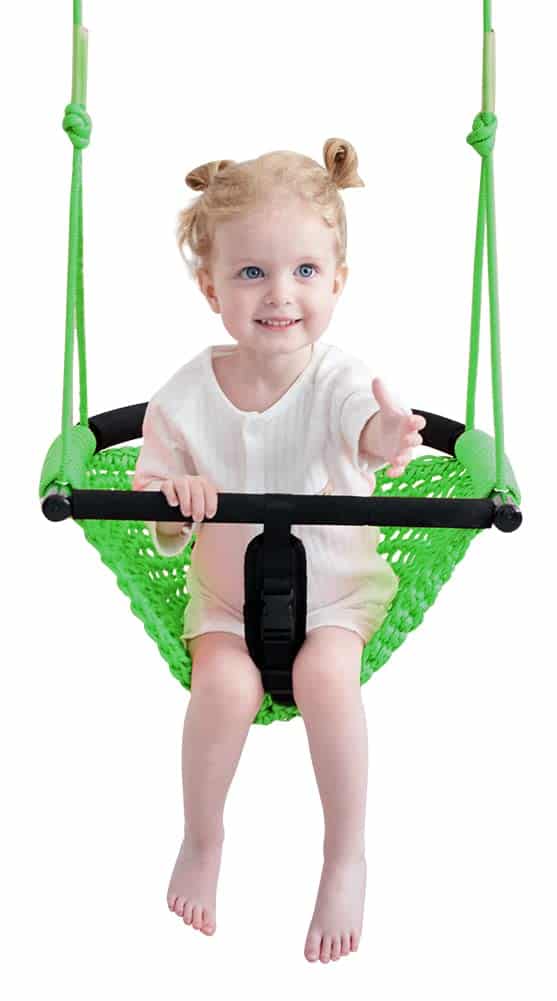 Nets Tribe 2-en-1 Columpio para Niños. Asiento -Verde