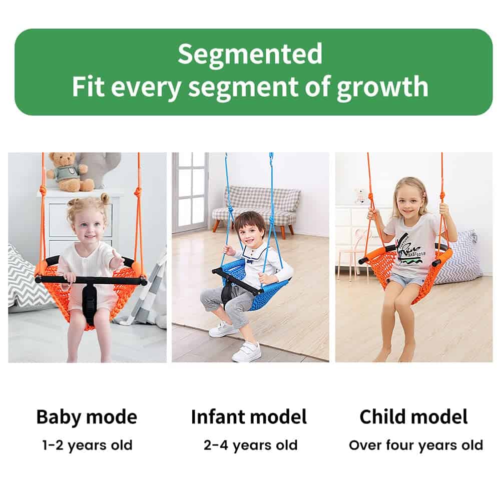 Nets Tribe 2-en-1 Columpio para Niños. Asiento -Verde - Imagen 4