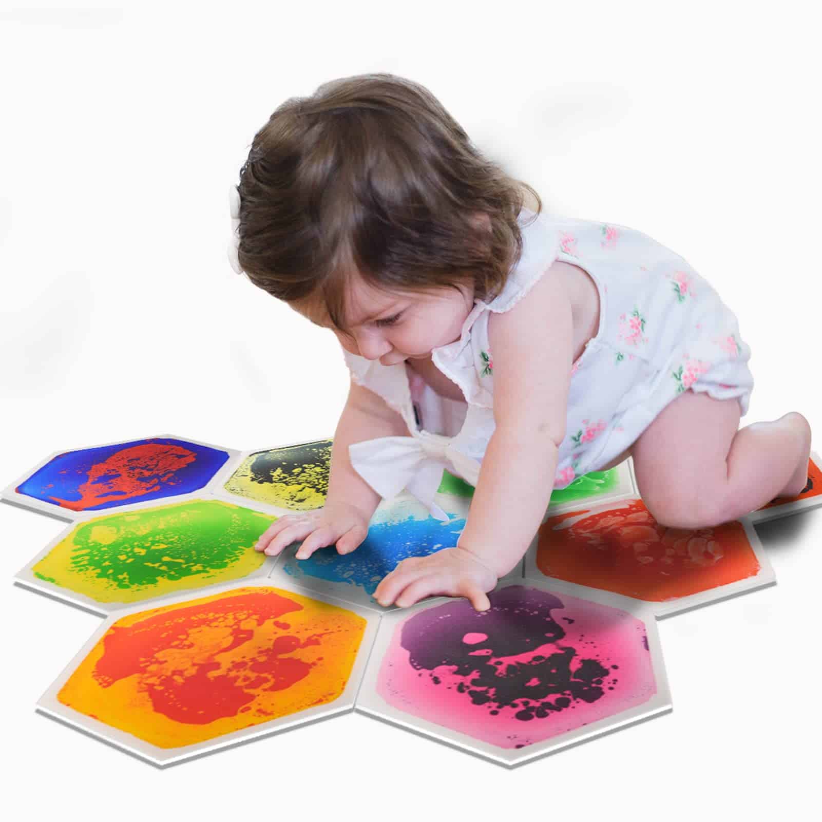 Tapetes Sensoriales de Hexágono Art3d 6 Piezas para Niños,