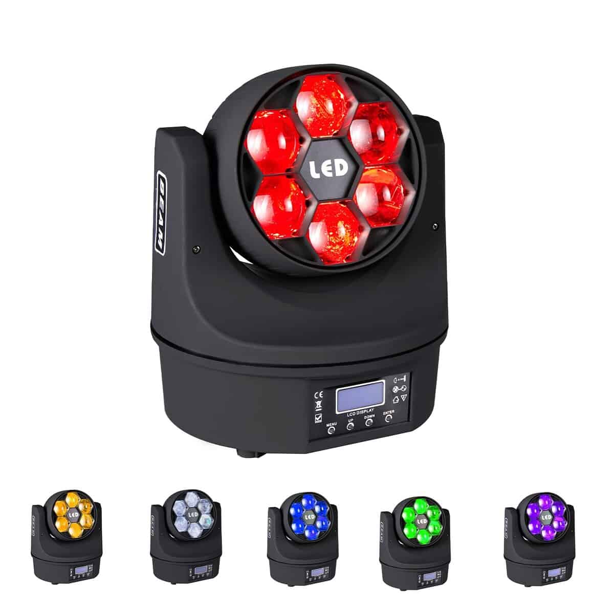 6x15W Mini Bee Eye Moving Head DJ Light, 90W LED RGBW Stage