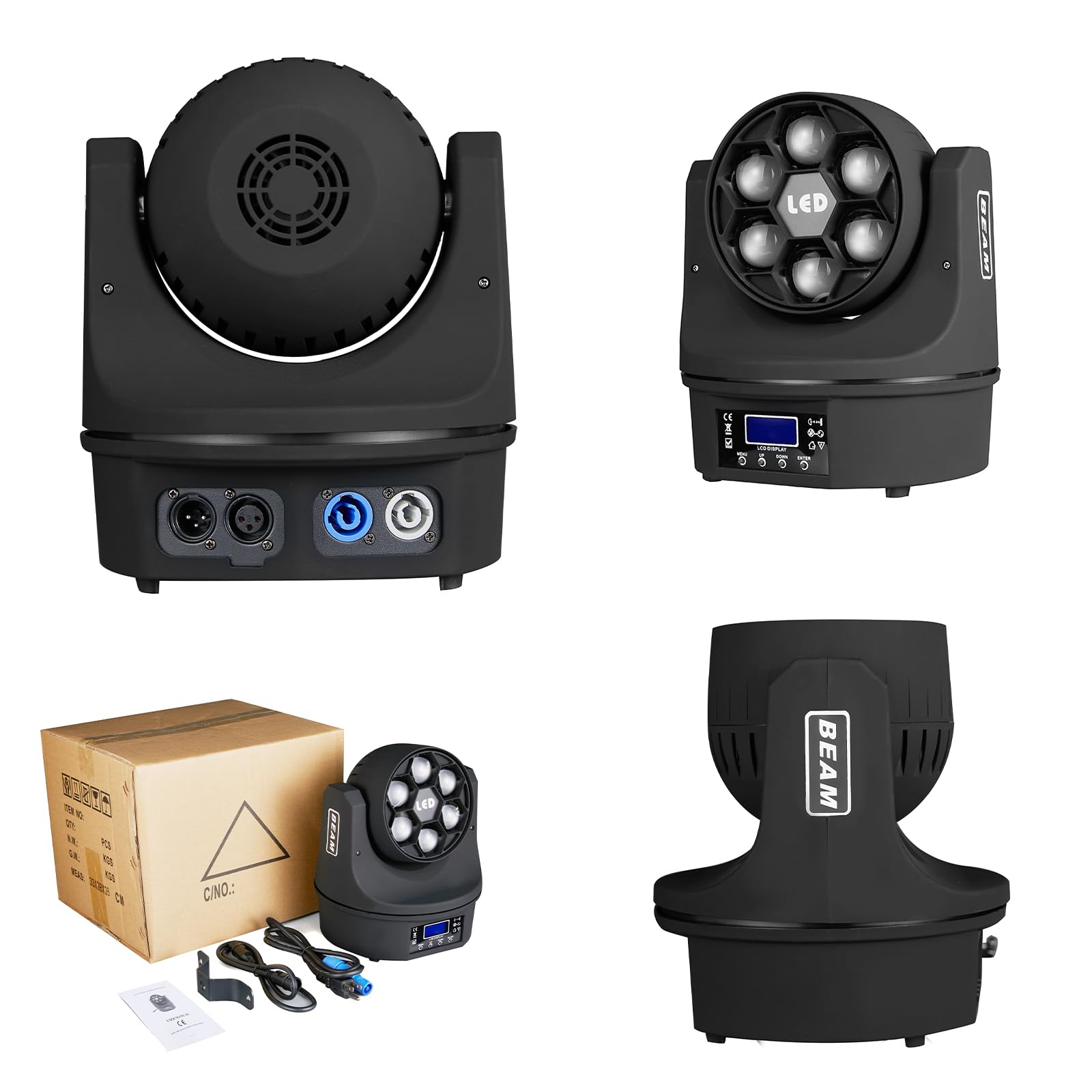 6x15W Mini Bee Eye Moving Head DJ Light, 90W LED RGBW Stage - Imagen 10