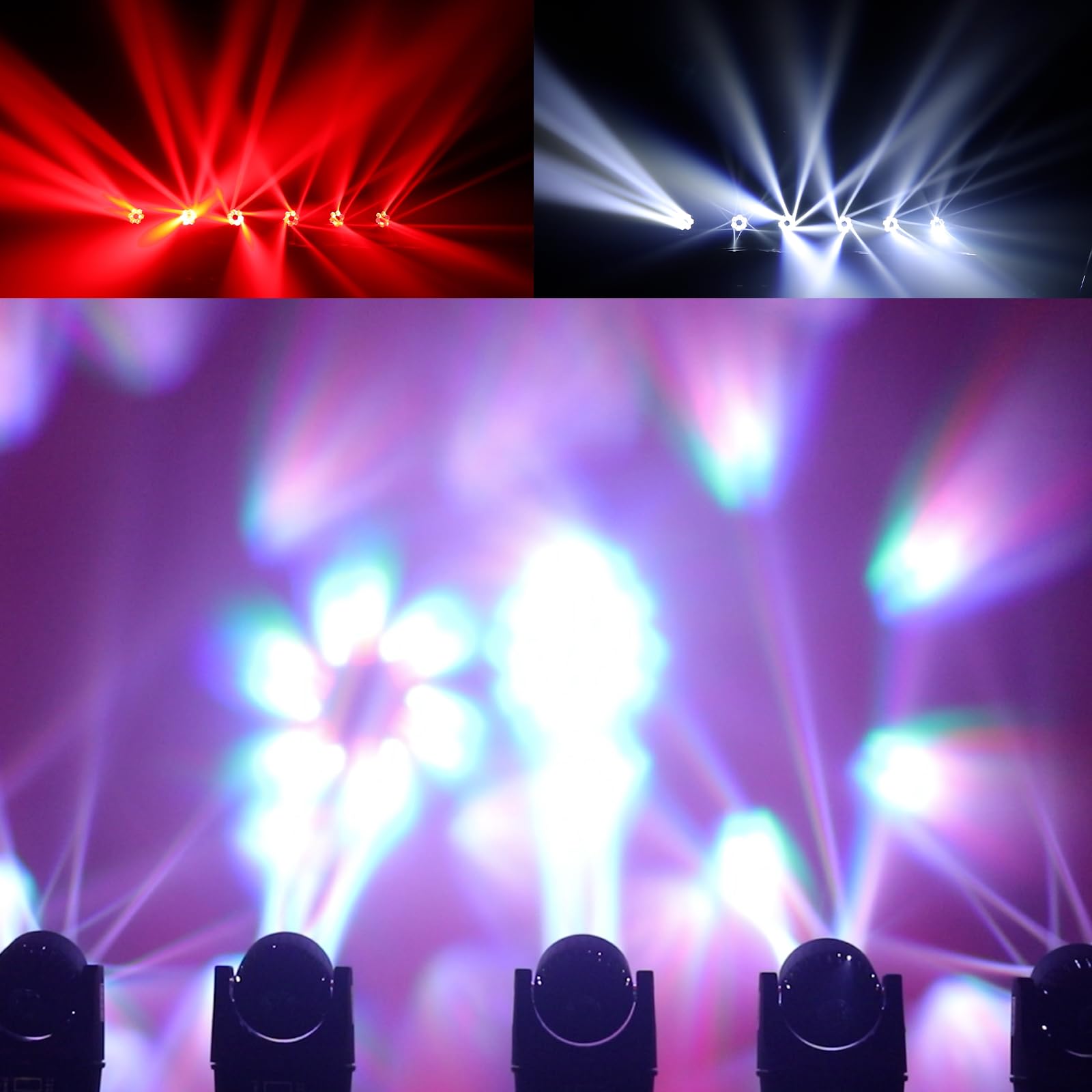 6x15W Mini Bee Eye Moving Head DJ Light, 90W LED RGBW Stage - Imagen 5
