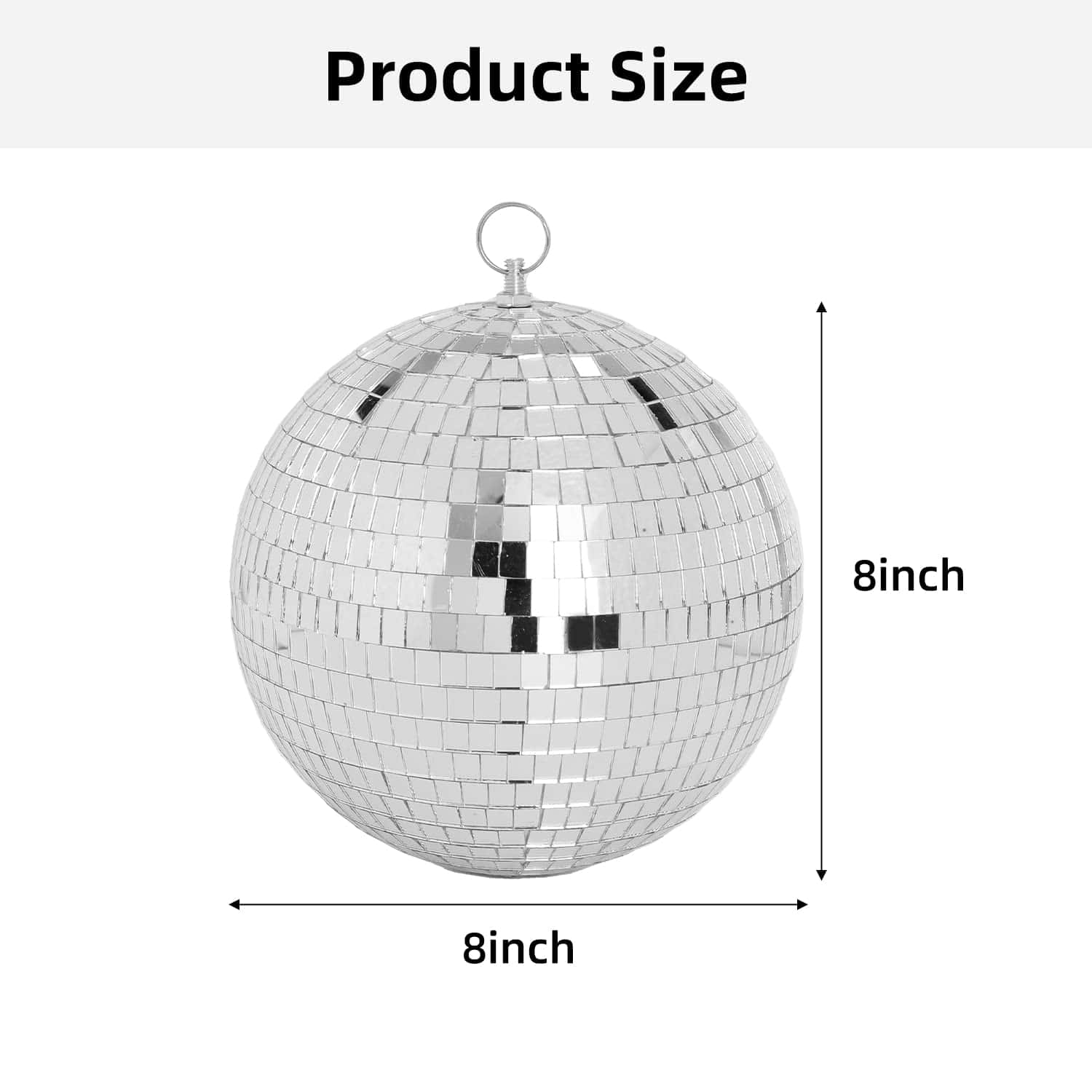 Bola de espejos de 8 pulgadas Reflectante para luces de - Imagen 4