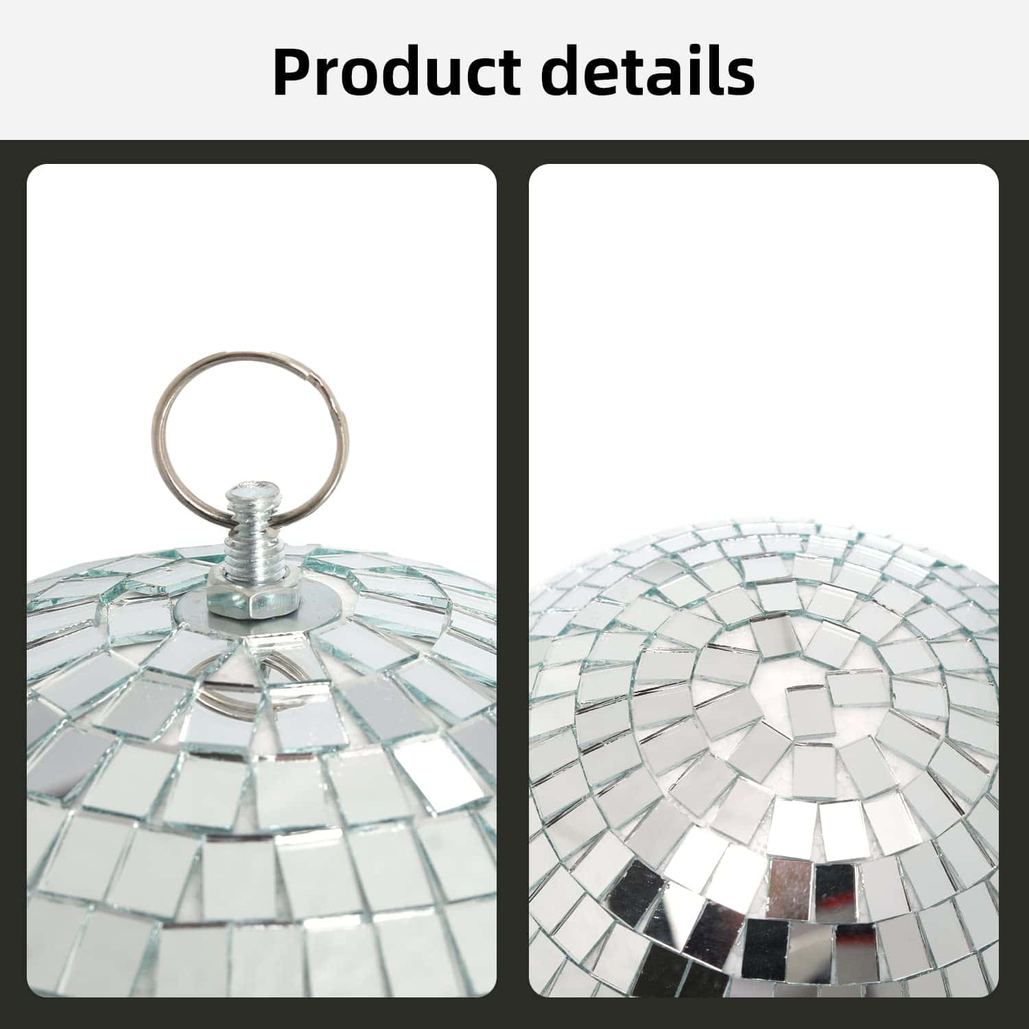 Bola de espejos de 8 pulgadas Reflectante para luces de - Imagen 5