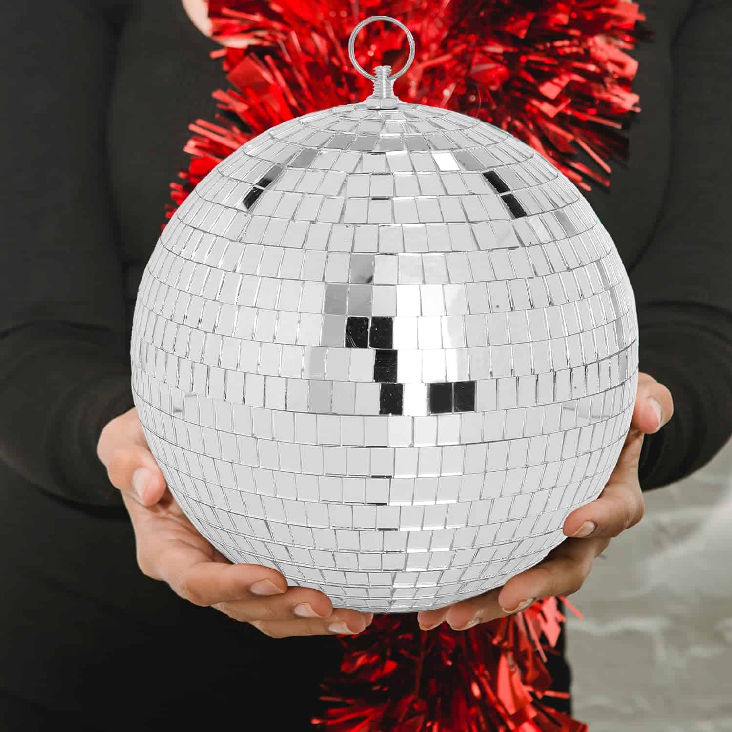 Bola de espejos de 8 pulgadas Reflectante para luces de - Imagen 3