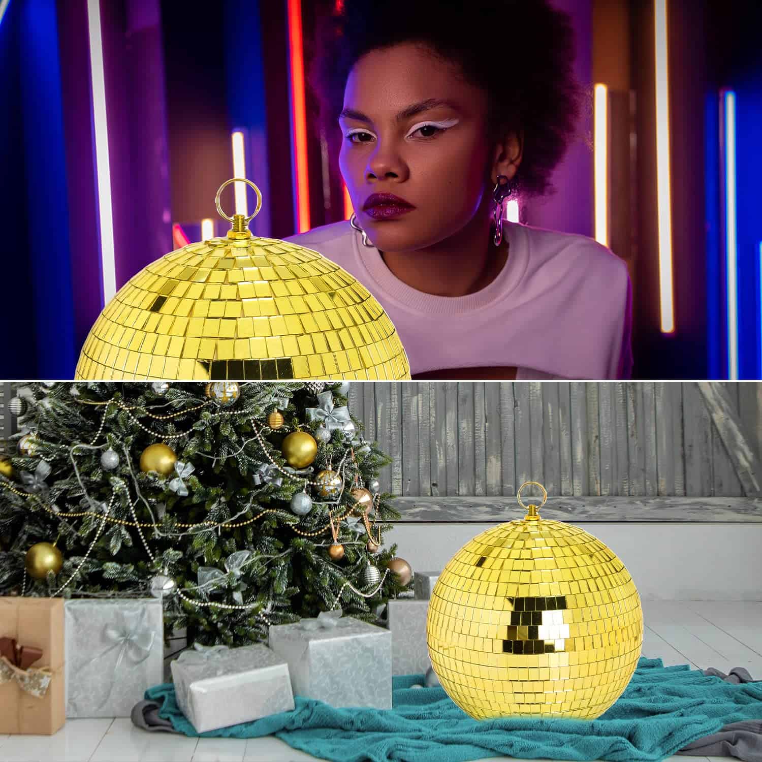 Bola de Espejo, Bola de Discoteca Reflectante de 8 pulgadas - Imagen 6