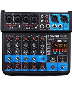 Consola mezcladora de audio DJ de 6 canales BOMGE con