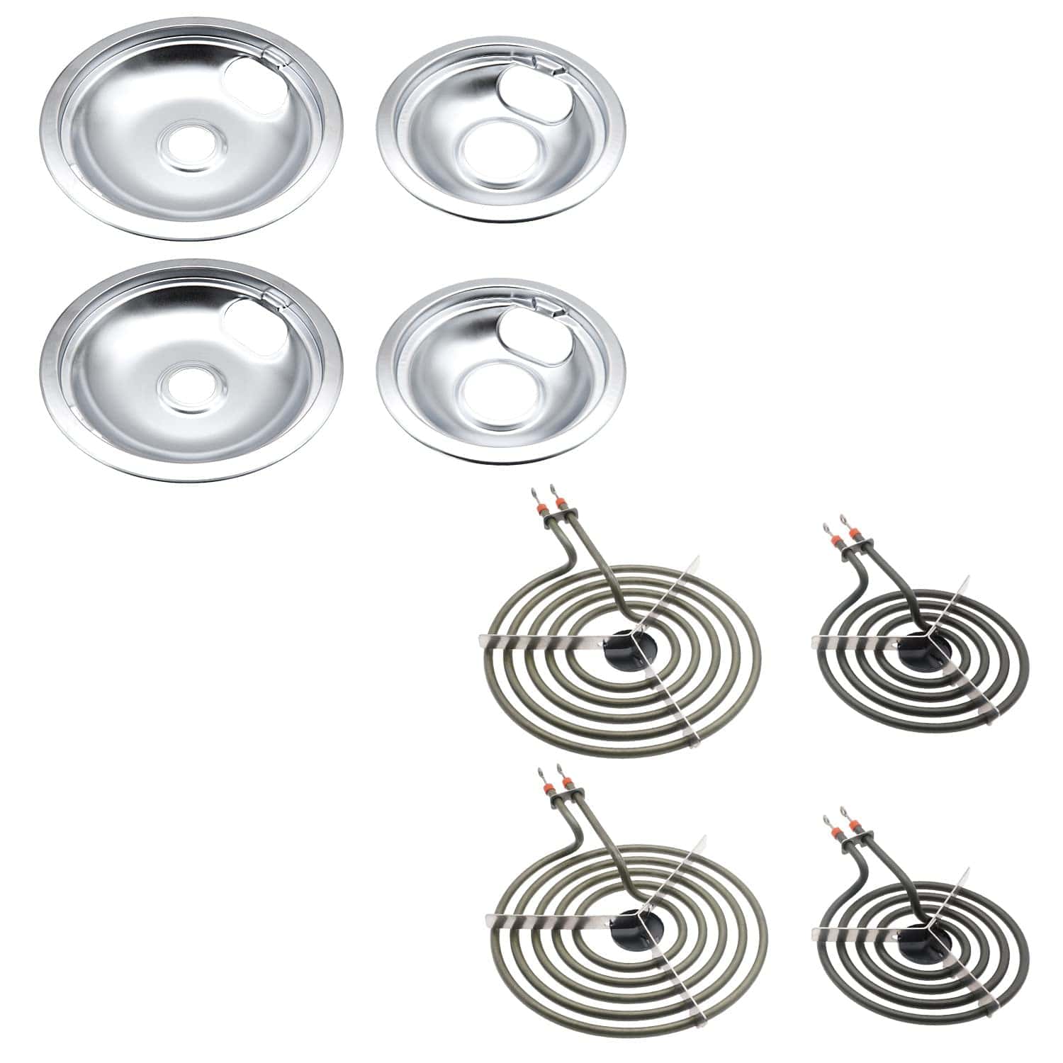 Conjunto de Drip Pans y Elemento de Quemador de Rango
