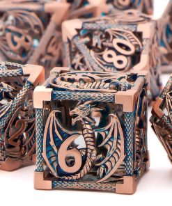 Set de Dados Huecos de Metal KERWELLSI, Set -Dorado Azul