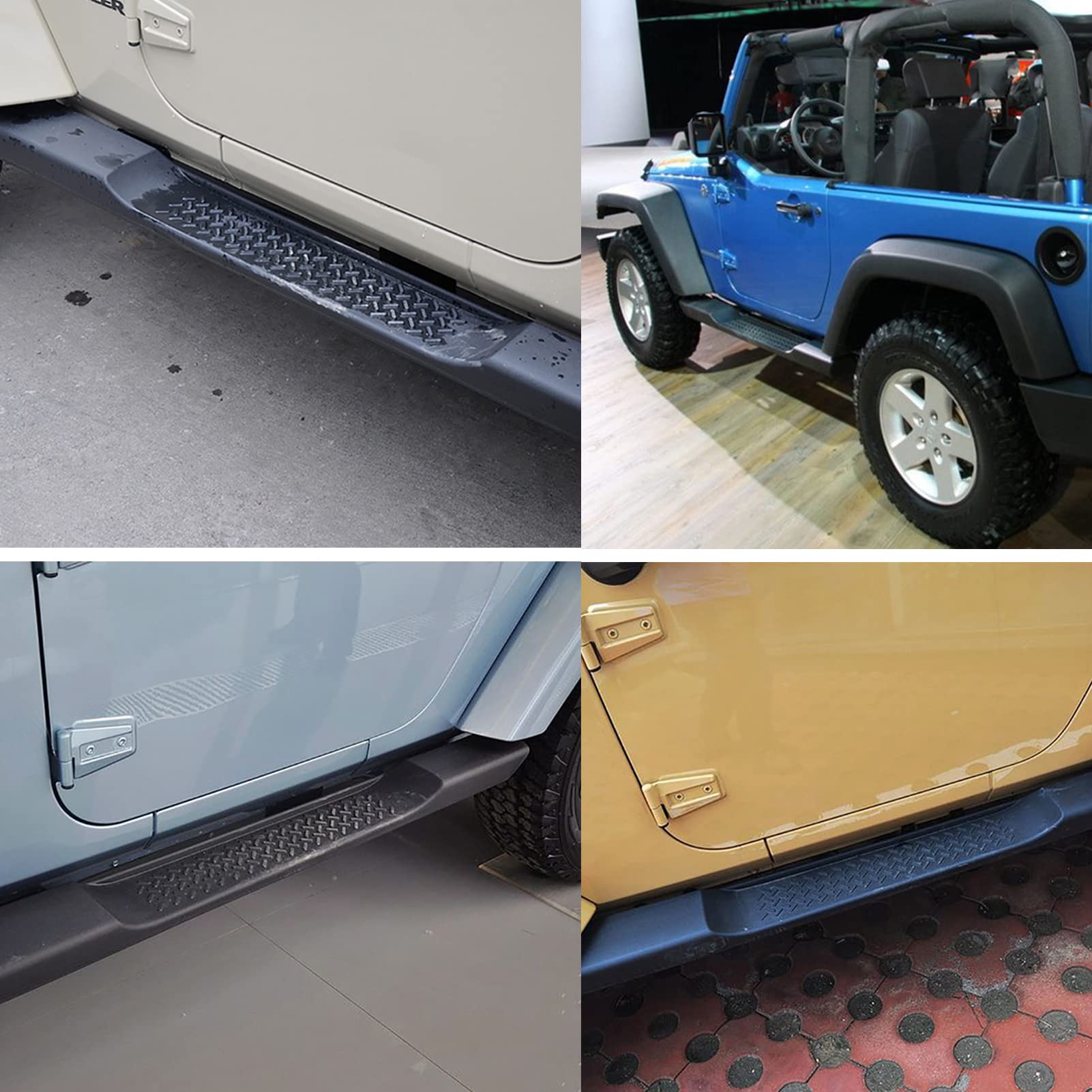 GaeaAuto Pasos laterales de caída para 2007-2017 Jeep - Imagen 5