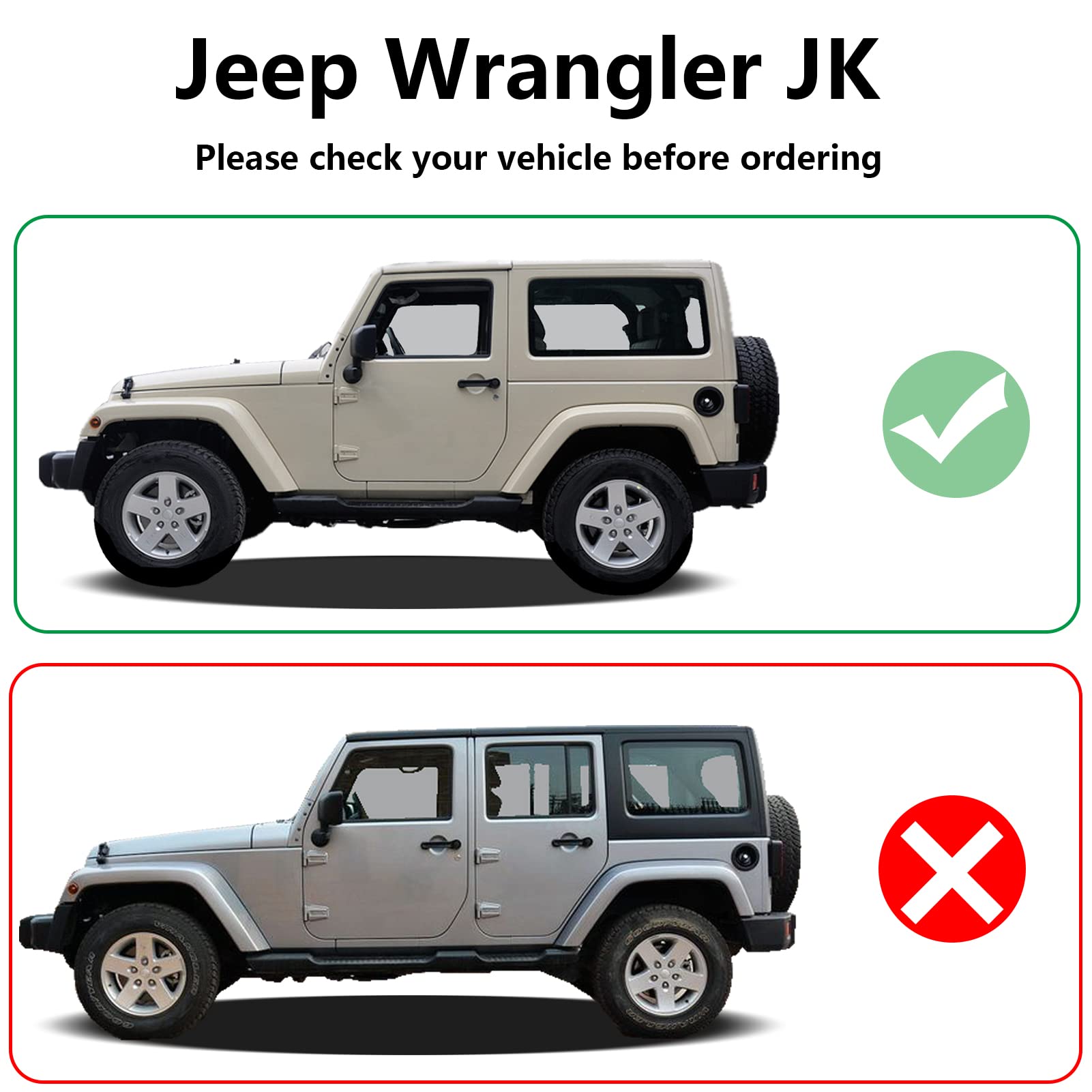 GaeaAuto Pasos laterales de caída para 2007-2017 Jeep - Imagen 3