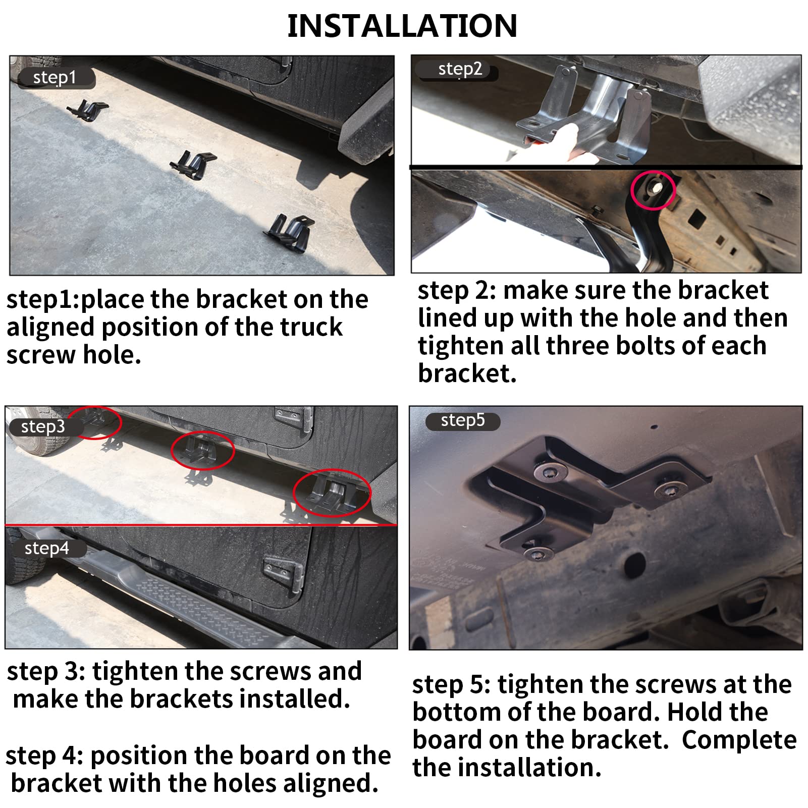 GaeaAuto Pasos laterales de caída para 2007-2017 Jeep - Imagen 6