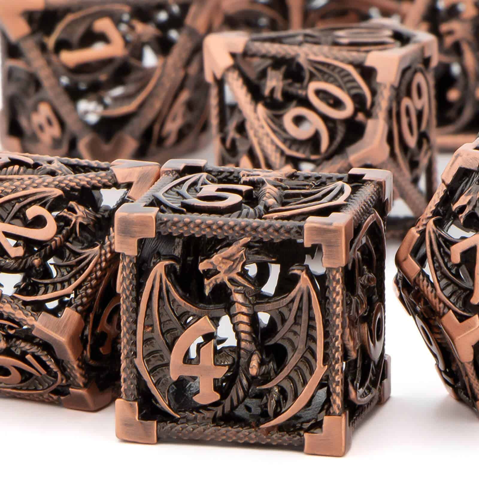 Juego de dados huecos de metal KERWELLSI, -Cobre
