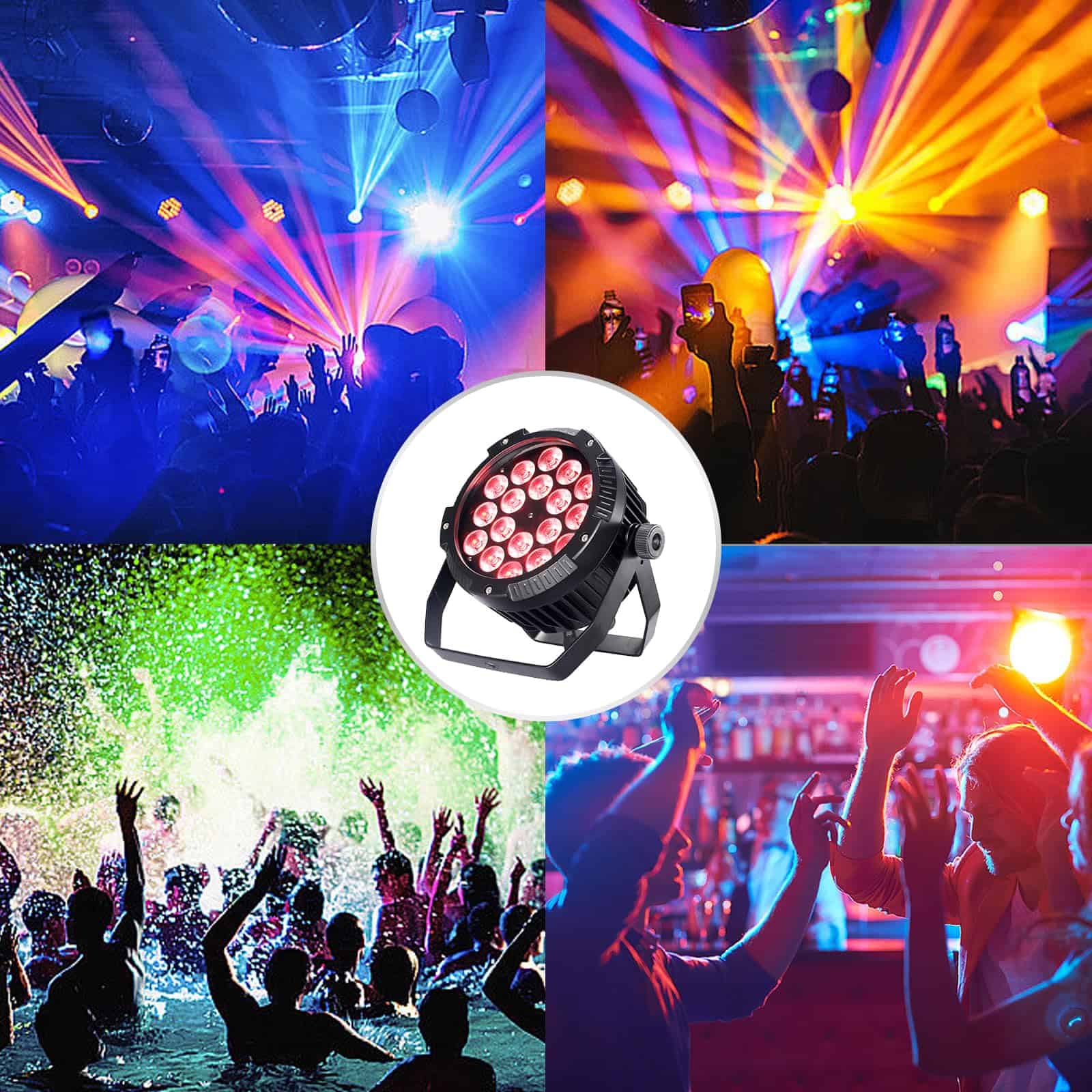 Luces Par LED a Prueba de Agua DJXFLI Luz de Escenario - Imagen 9