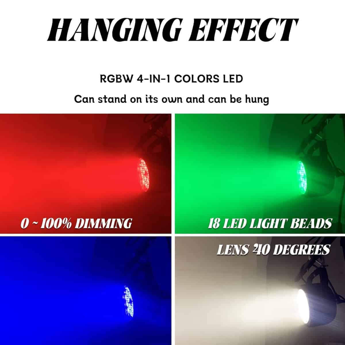 Luces Par LED DJXFLI 18x12W Exterior Impermeable Luz - Imagen 8