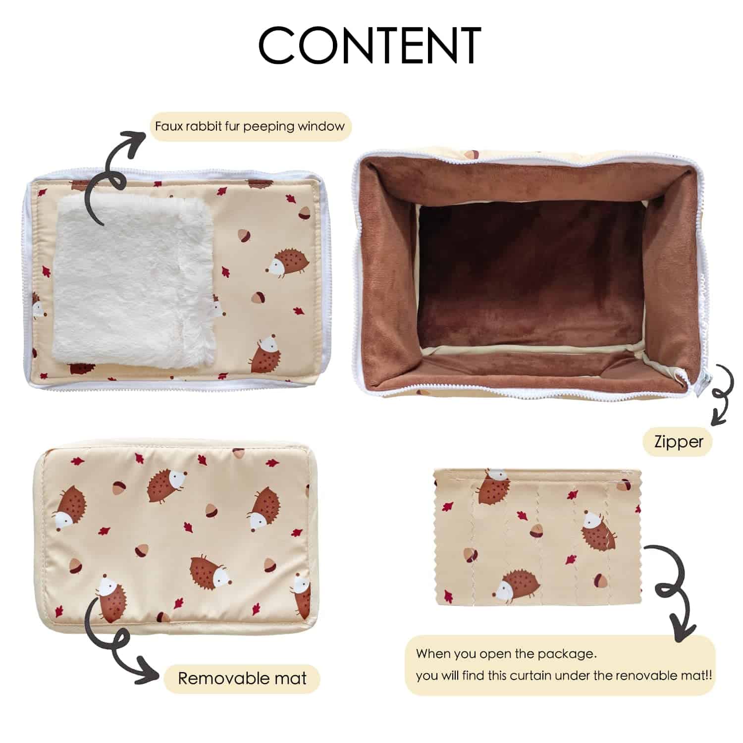 Casa de Escondite de Bolsa de Dormir Portátil Hecha a Mano - Imagen 4