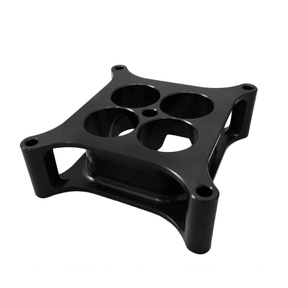 Espaciador de Carburador 4150 de Aluminio Anodizado Negro - Imagen 3