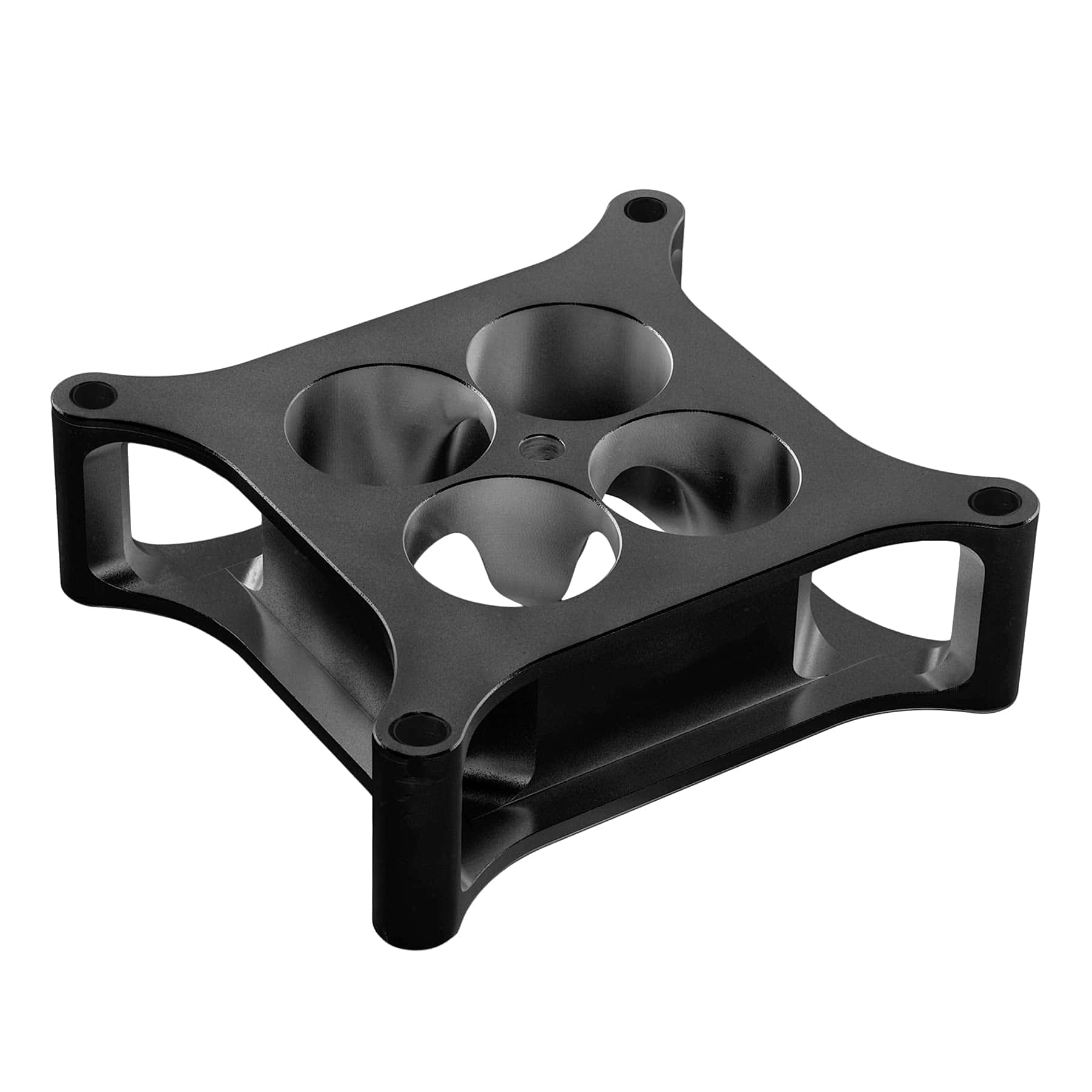 Espaciador de Carburador 4150 de Aluminio Anodizado Negro