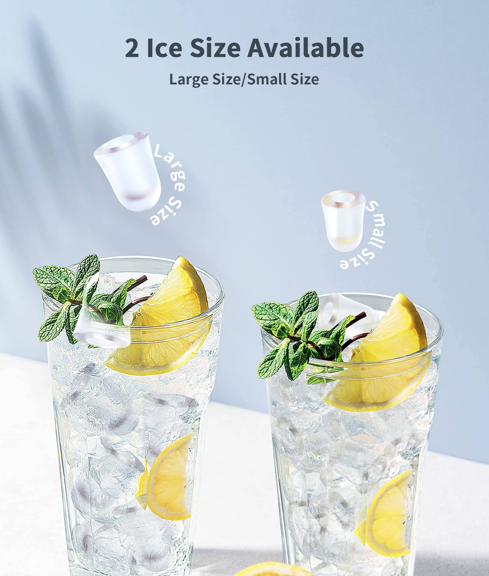 Máquina de Hielo Portátil ecozy, 9 Cubos Listos en 6 - Imagen 7