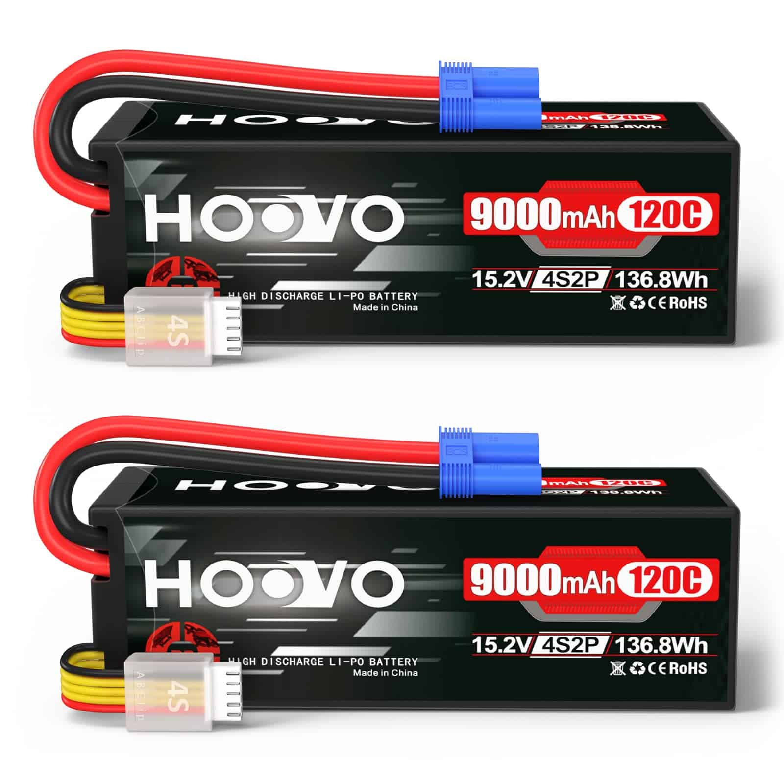 Batería Lipo HOOVO 4S 15.2V 9000mAh 120C Batería RC Alta