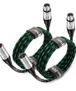 Cable de Micrófono XLR a XLR Augioth 15 Ft 2-Pack Macho a
