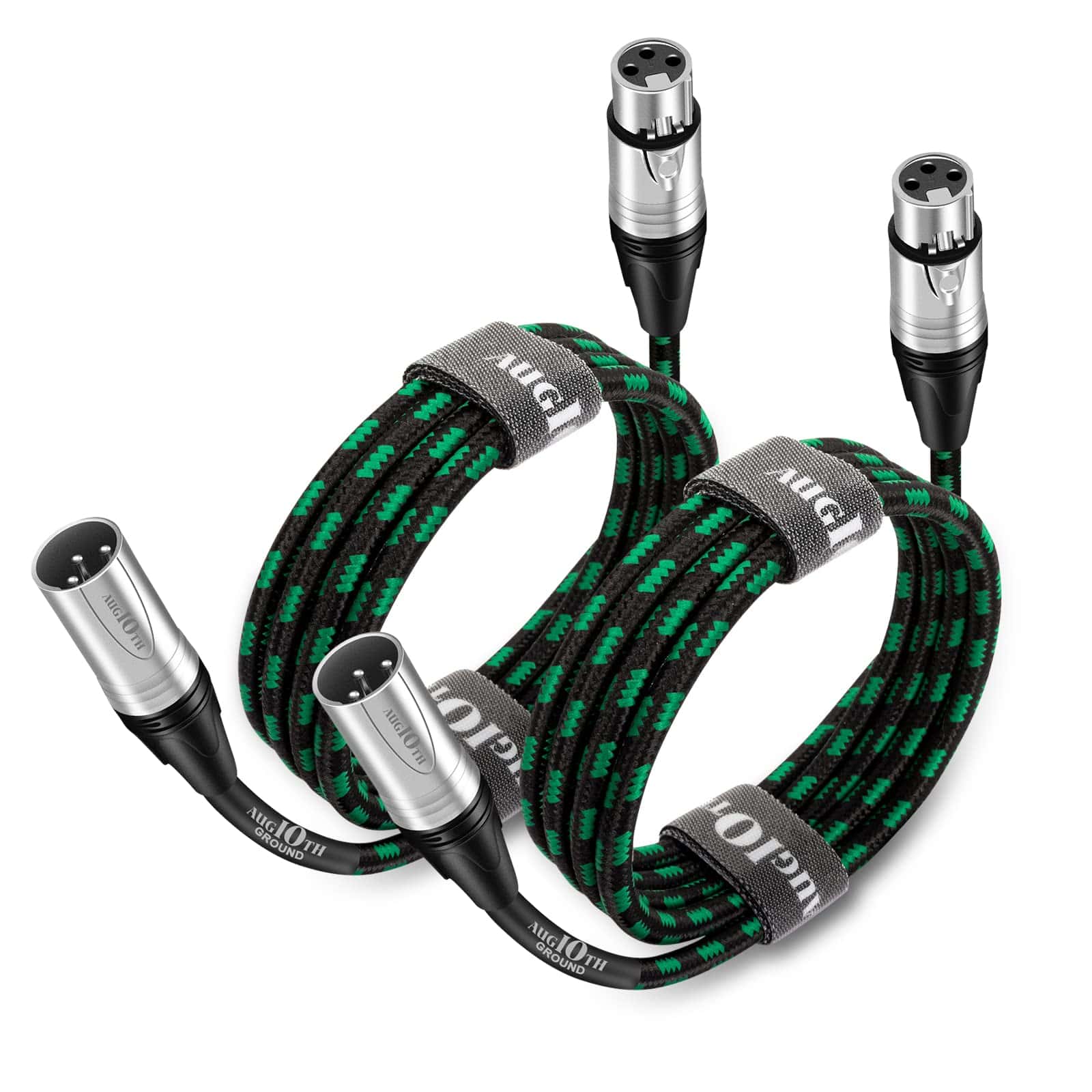 Cable de Micrófono XLR a XLR Augioth Pro 20 pies 2-Pack