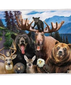 Manta Wilcor Wildlife Selfie 50x60 para Camping en Sofá