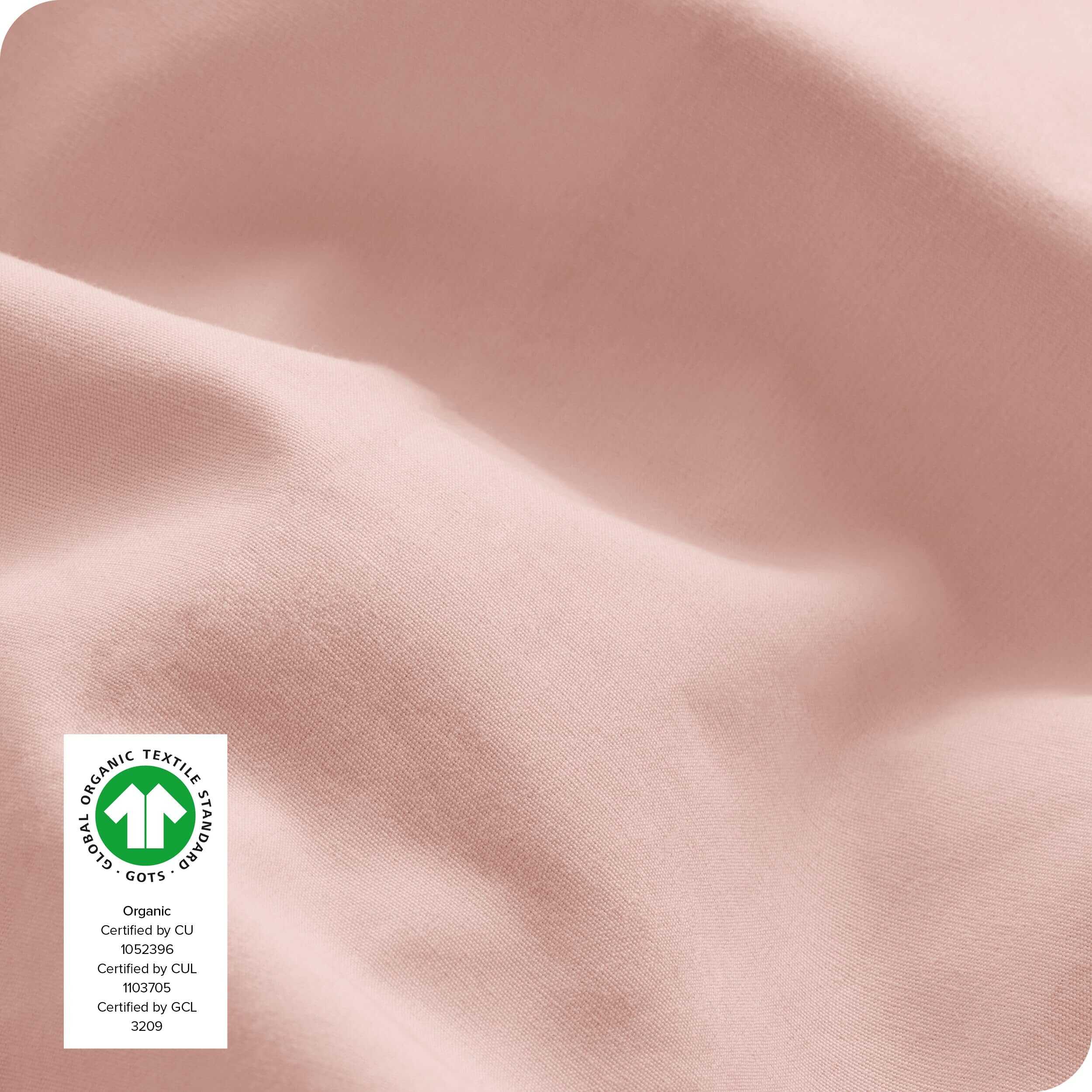 Juego de sábanas 100% algodón orgánico Split -Rosa Polvorien - Imagen 7