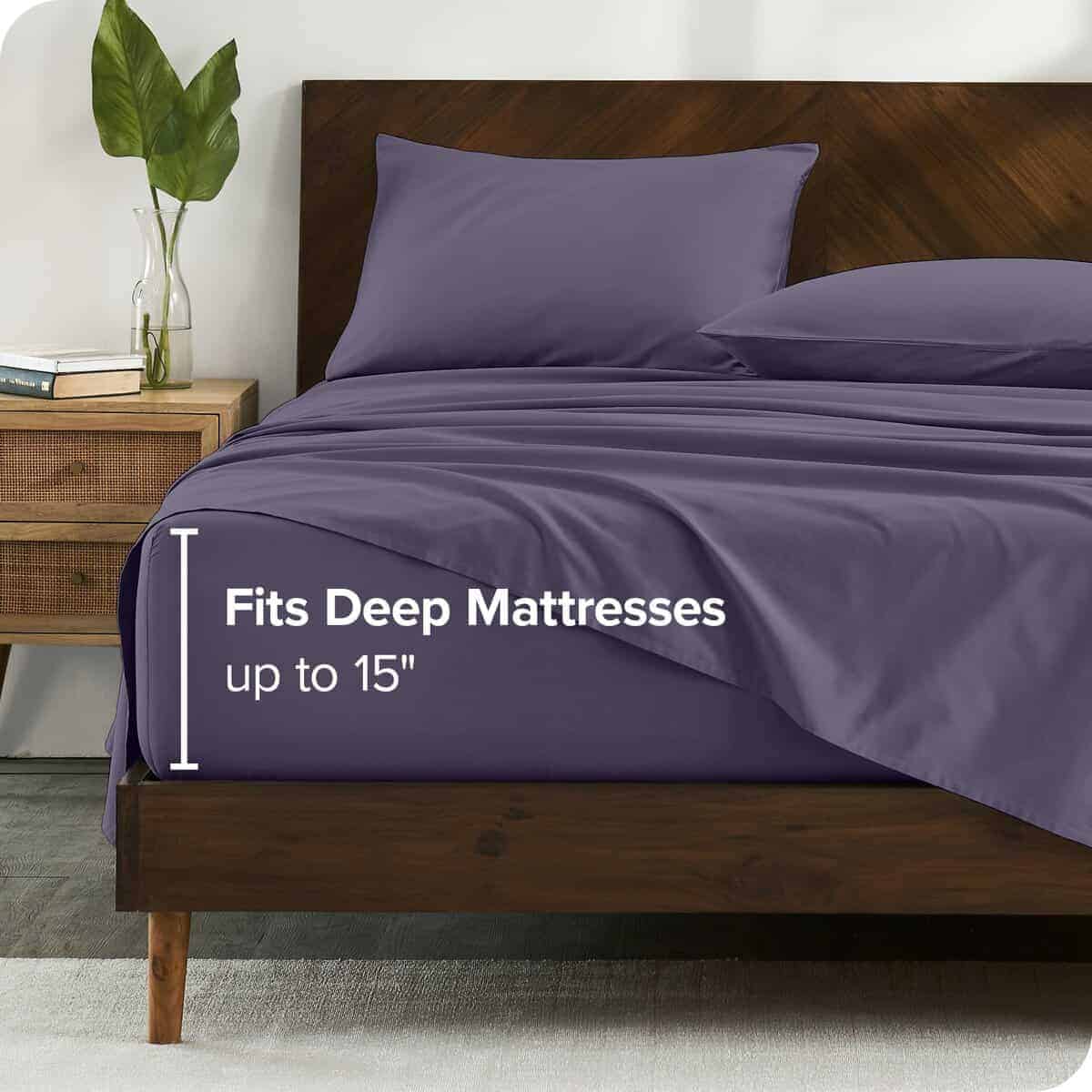 Juego de sábanas de Twin XL 100% algodón orgánico Bare Home - Imagen 5