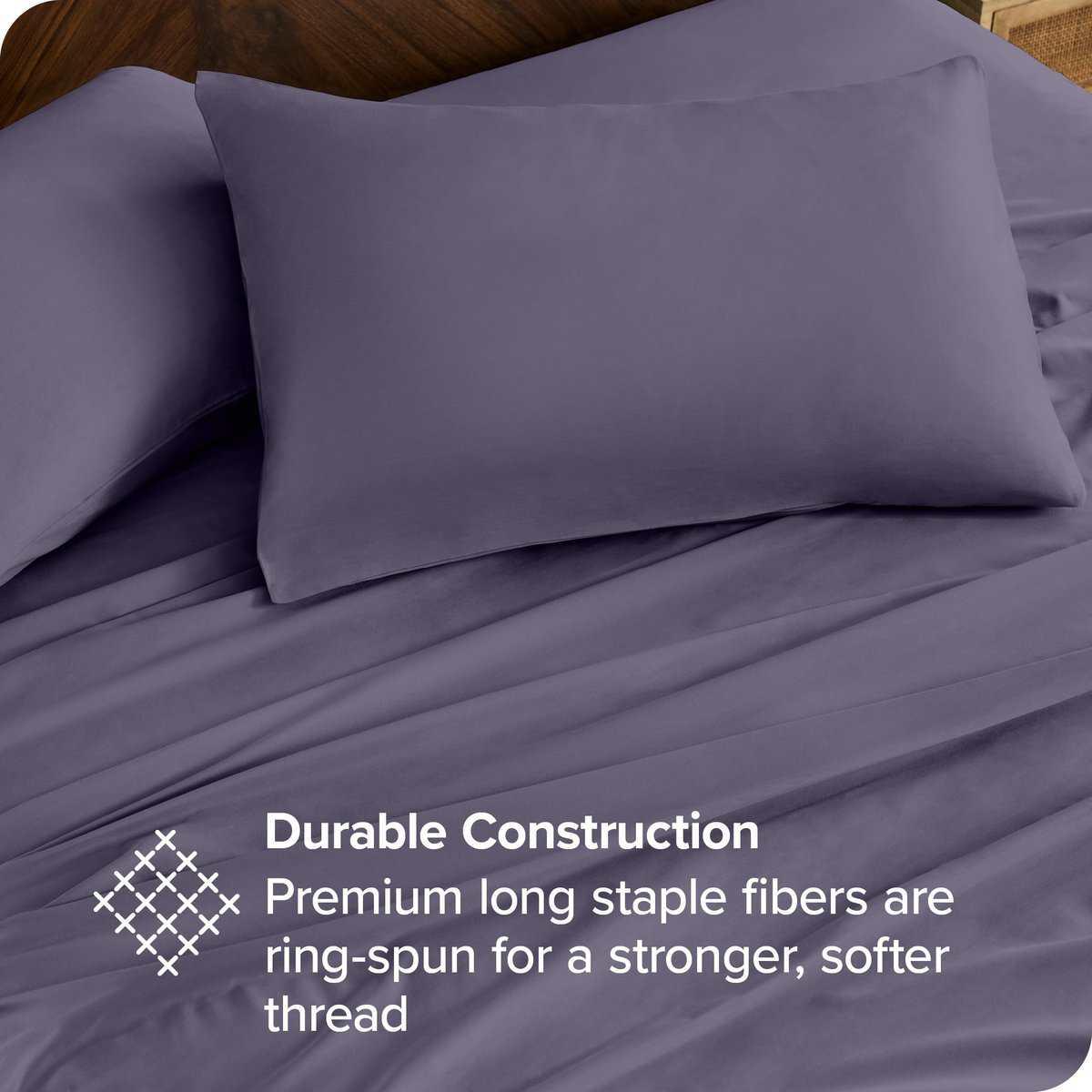 Juego de sábanas de Twin XL 100% algodón orgánico Bare Home - Imagen 4