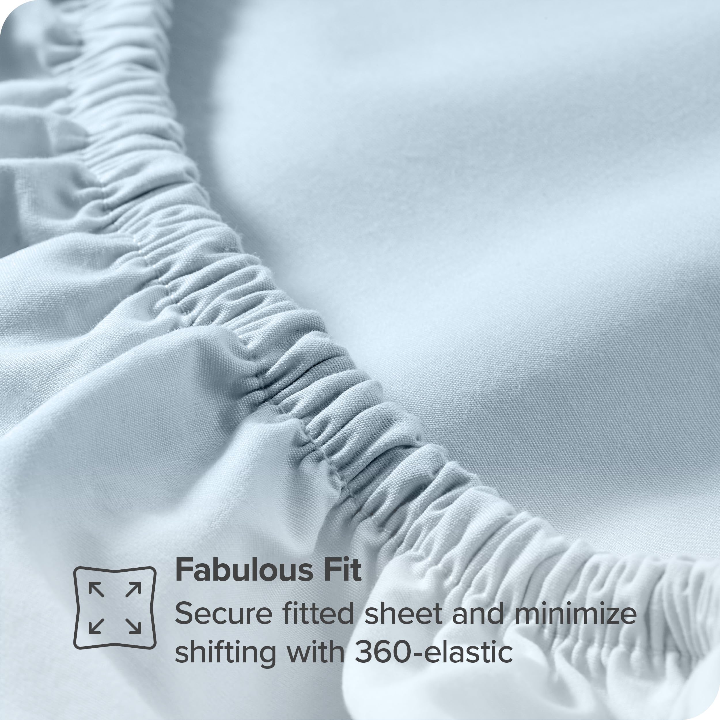 Juego de sábanas 100% algodón orgánico Bare -Azul Invierno - Imagen 7